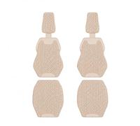 Tailored Car Seat Covers Front Pair for Genesis GV80 (2021-2026), Breathable Diamond Woven Protectors with Anti Slip Silicone Backing, Padded Cushion(Off White)