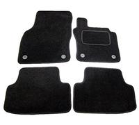 Tailored Carpet Car Mats for VW Passat B8 2015 Onwards, Black, 4-Piece Floor Mat Set with Clip Points
