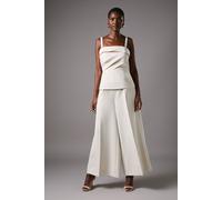 Tailored Cropped Wide Leg Trousers Coast Champagne 12