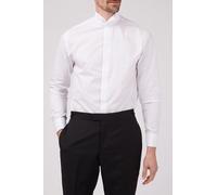 Tailored Double Cuff Dress Shirt Racing Green White 15.5 in