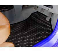 TAILORED FOR Mitsubishi Outlander PHEV (2014 ON) - FULL SET OF PREMIUM GENUINE RUBBER INTERIOR FLOOR CAR MATS - RUBBER MAT + BLACK TRIM
