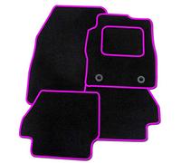 Tailored for Nissan Juke 2010 2011 2012 2013 2014 2015 2016 2017 2018 - Premium Genuine Exact Fit Interior Floor Carpet Car Mats - Black Mat with Pink Trim