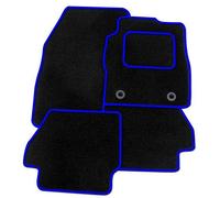 Tailored for Nissan Qashqai 2014 2015 2016 2017 2018 2019 2020 2021 - Premium Genuine Exact Fit Interior Floor Carpet Car Mats - Black Mat with Blue Trim