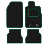 TAILORED FOR RENAULT CAPTUR 2013 2014 2015 2016 2017 2018 2019 - PREMIUM GENUINE EXACT FIT INTERIOR FLOOR CARPET CAR MATS - BLACK MAT + GREEN TRIM