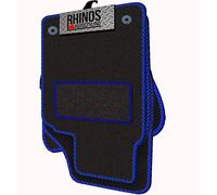 TAILORED FOR VAUXHALL CORSA F ELITE (2020 ONWARDS) - FULL SET OF TAILORED LUXURY INTERIOR FLOOR CAR CARPET MATS - BLACK MAT + BLUE EDGING