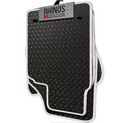TAILORED FOR VAUXHALL CORSA F ULTIMATE (2020 ONWARDS) - FULL SET OF HEAVY DUTY DURABLE INTERIOR FLOOR RUBBER CAR MATS - BLACK RUBBER + SILVER EDGING