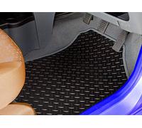 TAILORED FOR: Vauxhall Crossland X 2017 ON (4 clips) - PREMIUM GENUINE TAILORED EXACT FIT RUBBER CAR MATS - RUBBER MAT + GREY TRIM