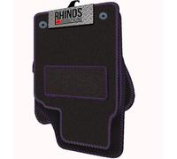 TAILORED FOR VOLKSWAGEN ID3 (2020 ONWARDS) - FULL SET OF LUXURY INTERIOR FLOOR CARPET CAR MATS - BLACK MAT + PURPLE EDGING