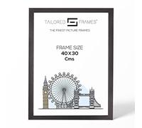 Tailored Frames 235 Grain Black Wooden Art 40 X 30Cm Single Picture Frames | Wall Hanging Type | Photo Frame Without Mount