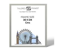 Tailored Frames 24 x 30cm Seattle Silver Single Picture Frame | Wall Hanging Type | Photo Frame Without Mount