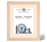 Tailored Frames 99 Solid Natural Oak 20" x 16" Frame for 16" x 12" Picture | Single Picture Frames | Wall Hanging Type | Photo Frame with Antique Mount