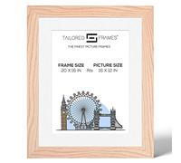 Tailored Frames 99 Solid Natural Oak 20" x 16" Frame for 16" x 12" Picture | Single Picture Frames | Wall Hanging Type | Photo Frame with White Mount