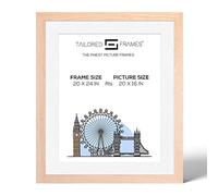 Tailored Frames 99 Solid Natural Oak 24" x 20" Frame for 20" x 16" Picture | Single Picture Frames | Wall Hanging Type | Photo Frame with White Mount