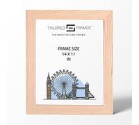 Tailored Frames Natural Oak Wood 14" x 11" Single Picture Frames | Wall Hanging Type | Photo Frame Without Mount
