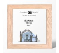 Tailored Frames Natural Oak Wood 30 x 30cm Single Picture Frames | Wall Hanging Type | Photo Frame Without Mount