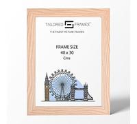 Tailored Frames Natural Oak Wood 40 x 30cm Single Picture Frames | Wall Hanging Type | Photo Frame Without Mount
