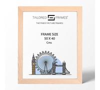 Tailored Frames Natural Oak Wood 50 x 40cm Single Picture Frames | Wall Hanging Type | Photo Frame Without Mount