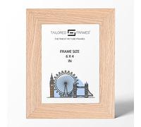 Tailored Frames Natural Oak Wood 6" x 4" Single Picture Frames | Table Top & Wall Hanging Type | Photo Frame Without Mount
