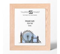 Tailored Frames Natural Oak Wood 70 x 50cm Single Picture Frames | Wall Hanging Type | Photo Frame Without Mount