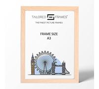 Tailored Frames Natural Oak Wood A3 Single Picture Frames | Wall Hanging Type | Photo Frame Without Mount