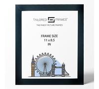 Tailored Frames Seattle Black 11" x 8.5" (US Letter) Square Edge Single Picture Frame | Table Top & Wall Hanging Type | Photo Frame Without Mount
