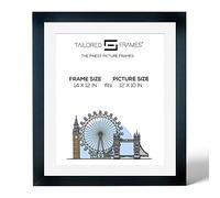 Tailored Frames Seattle Black 14" x 12" Frame for 12" x 10" picture | Single Picture Frames | Wall Hanging Type | Photo Frame With White Mount