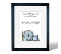 Tailored Frames Seattle Black 16" x 12" Frame for 12" x 8" picture | Single Picture Frames | Wall Hanging Type | Photo Frame With White Mount