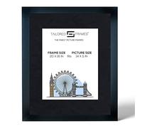Tailored Frames Seattle Black 20" x 16" Frame for 14" x 11" picture | Single Picture Frames | Wall Hanging Type | Photo Frame With Black Mount
