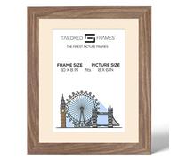 Tailored Frames Seattle Walnut 10" x 8" Frame for 8" x 6" Picture | Single Picture Frames | Table Top & Wall Hanging Type | Photo Frame With Antique Mount