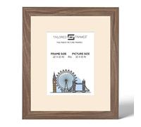 Tailored Frames Seattle Walnut 12" x 10" Frame for 10" x 8" Picture | Single Picture Frames | Table Top & Wall Hanging Type | Photo Frame With Antique Mount