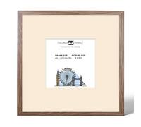 Tailored Frames Seattle Walnut 40 x 40Cm Frame for 8" x 8" Picture | Single Picture Frames | Wall Hanging Type | Photo Frame With Antique Mount