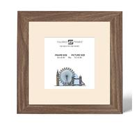 Tailored Frames Seattle Walnut 8" x 8" Frame for 5" x 5" Picture | Single Picture Frames | Table Top & Wall Hanging Type | Photo Frame With Antique Mount