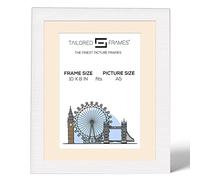 Tailored Frames Seattle White 10" x 8" Frame for A5 Picture | Single Picture Frames | Table Top & Wall Hanging Type | Photo Frame With Antique Mount