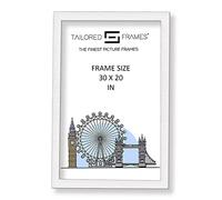 Tailored Frames Seattle White 30" x 20" Square Edge Single Picture Frame | Wall Hanging Type | Photo Frame Without Mount
