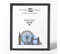 Tailored Frames Soho Black real solid wood 16" x 12" Single Picture Frames | Wall Hanging Type | Photo Frame Without Mount