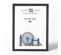 Tailored Frames Soho Black real solid wood A3 Single Picture Frames | Wall Hanging Type | Photo Frame Without Mount