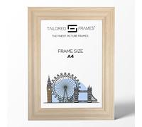 Tailored Frames Solid Natural Pine A4 Single Picture Frames | Table Top & Wall Hanging Type | Photo Frame Without Mount