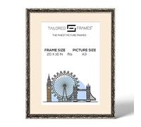 Tailored Frames Vienna Silver 20" X 16" Frame for A3 Picture | Rustic Style Vintage Single Picture Frame | Wall Hanging Type | Photo Frame with Antique Mount