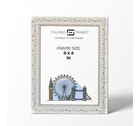 Tailored Frames Vienna White 6" x 4" | Rustic Style Vintage Single Picture Frame | Table Top & Wall Hanging Type | Photo Frame Without Mount