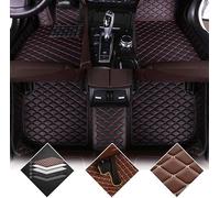 Tailored Leather Car Floor Mats for Mini cooper 2door 2014, Anti-Slip Foot Carpets, Waterproof Car Mats, Easy Clean Floor Mat, Right Hand Drive,Black-Red