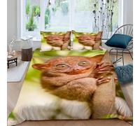 Tailored Monkey Super King Size Duvet Cover Set Wild Animals Bedding 3D Soft Comfort Microfiber Quilt Cover 220x260 cm with Zipper Closure and 2 Pillowcases for Kids Teenager Adults K.791