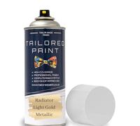 Tailored Paint Premium Radiator Aerosol Spray Paint Heat Resistant To 100ºC - Quick Air Dry No Primer Needed (Matt, Light Gold Metallic)