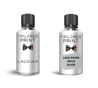 Tailored Paint Touch Up Paint Bottle Stone Chip Scratch Repair For Land Rover Discovery Sport 2014-Present Indus Silver Met 1AC/863 (Touch Up Paint + Lacquer)