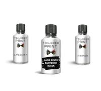 Tailored Paint Touch Up Paint Bottle Stone Chip Scratch Repair For Range Rover L322 2005-2013 Santorini Black Metallic 1AG, 820, LRC820, PAB (Touch Up Paint, Lacquer + Primer)
