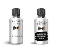 Tailored Paint Touch Up Paint Bottle Stone Chip Scratch Repair For Range Rover L322 2005-2013 Santorini Black Metallic 1AG, 820, LRC820, PAB (Touch Up Paint + Lacquer)