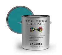 Tailored Paint uPVC Window & Door 1K Paint Brush or Spray On - Gloss Finish - RAL5018, Turquoise Blue - 500ml Tin