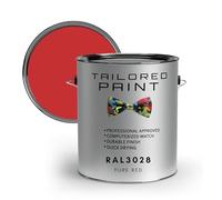 Tailored Paint uPVC Window & Door 1K Paint Brush or Spray On - Satin Finish - RAL3028, Pure Red - 500ml Tin