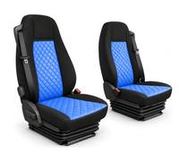 Tailored PU Leather 2X Seat Covers Red Black Fits Volvo FH FH16 Series Euro 6 2013-2020