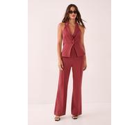 Tailored Seam Front Kickflare Pants NastyGal Tobacco 4