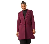 Tailored Single Breasted Coat Roman Plum 16